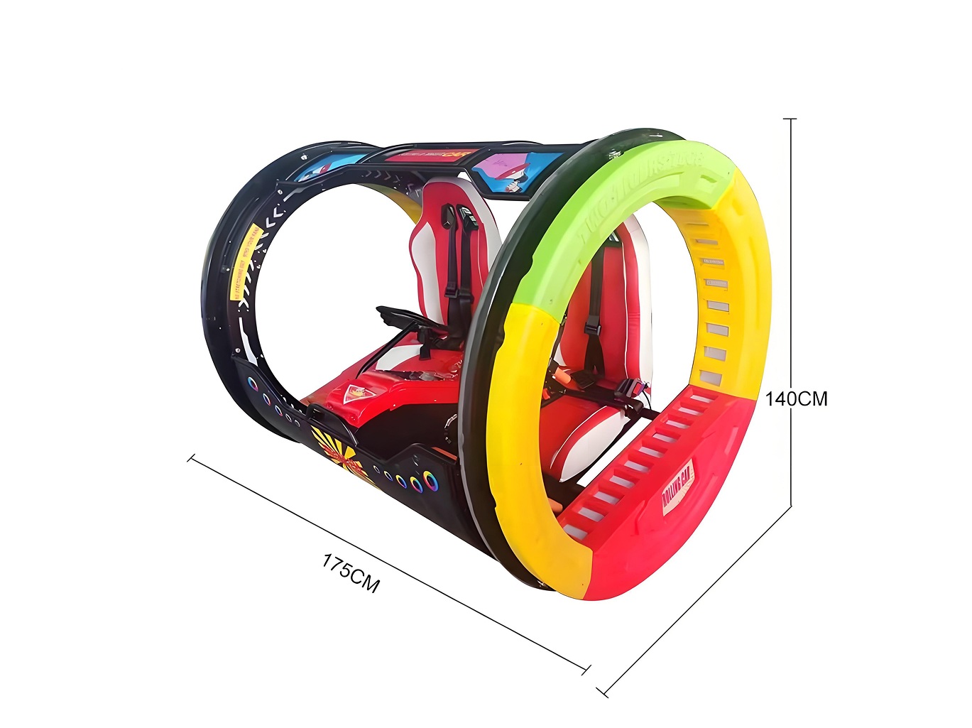 2-Seat Electric Rolling Car｜Outdoor Amusement Ride factory product view 5