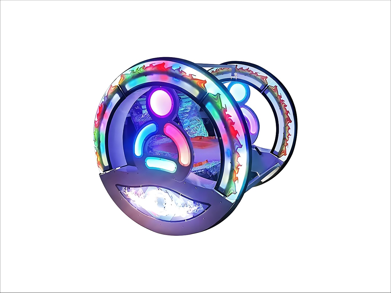 2-Wheel LED Gyro Car | Dual-Seat Electric Park Ride commercial model for Malaysia arcade venues