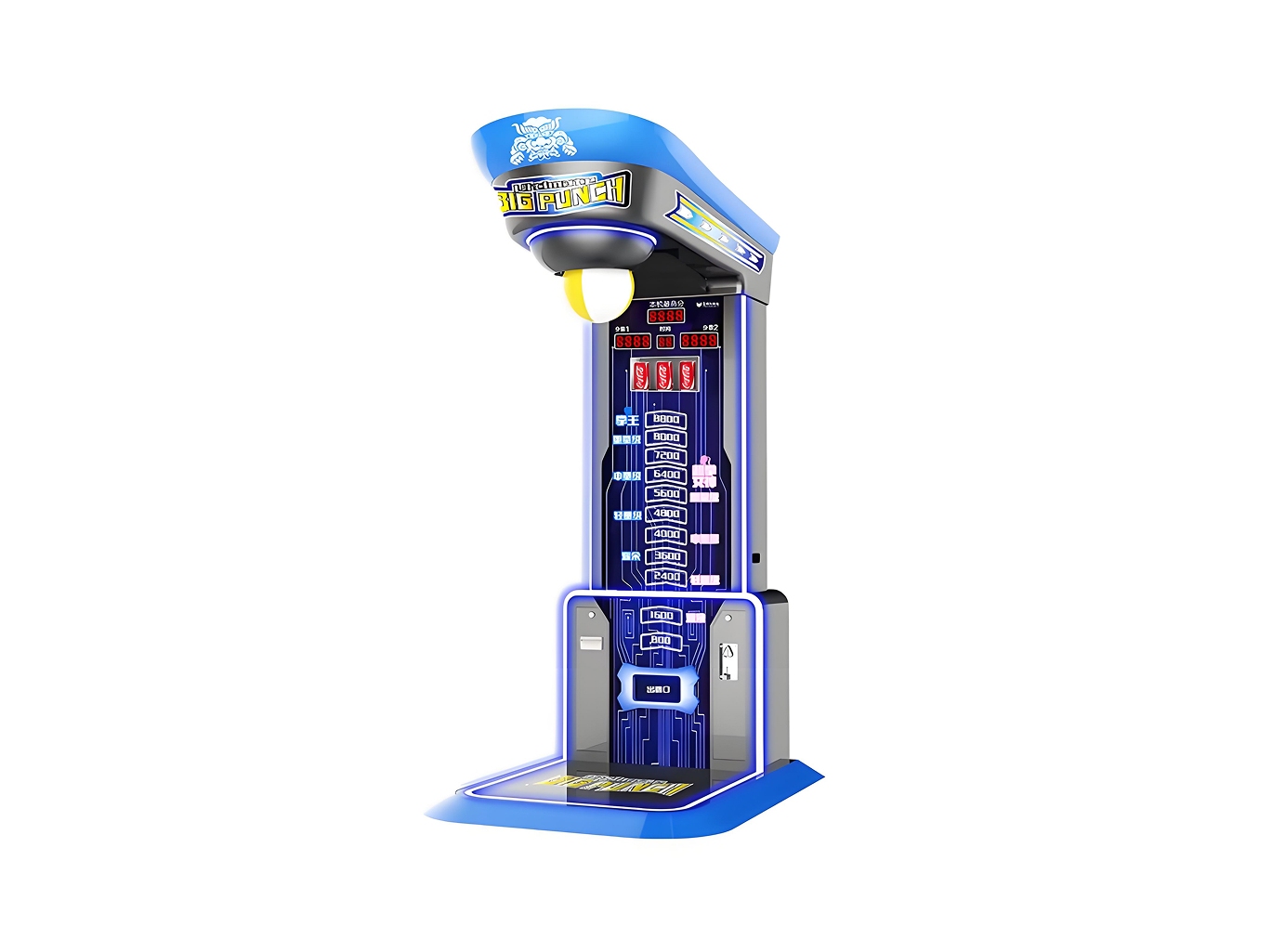 Big Punch Coin-Operated Boxing Machine | Linkable Arcade Strength Tester commercial model for Malaysia arcade venues