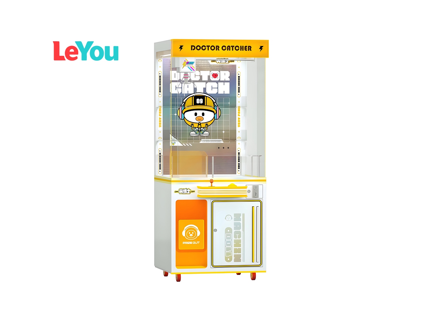 Doctor Catcher Claw Machine – 8 Colors, Tempered Glass, LED & Online Settings commercial model for Malaysia arcade venues