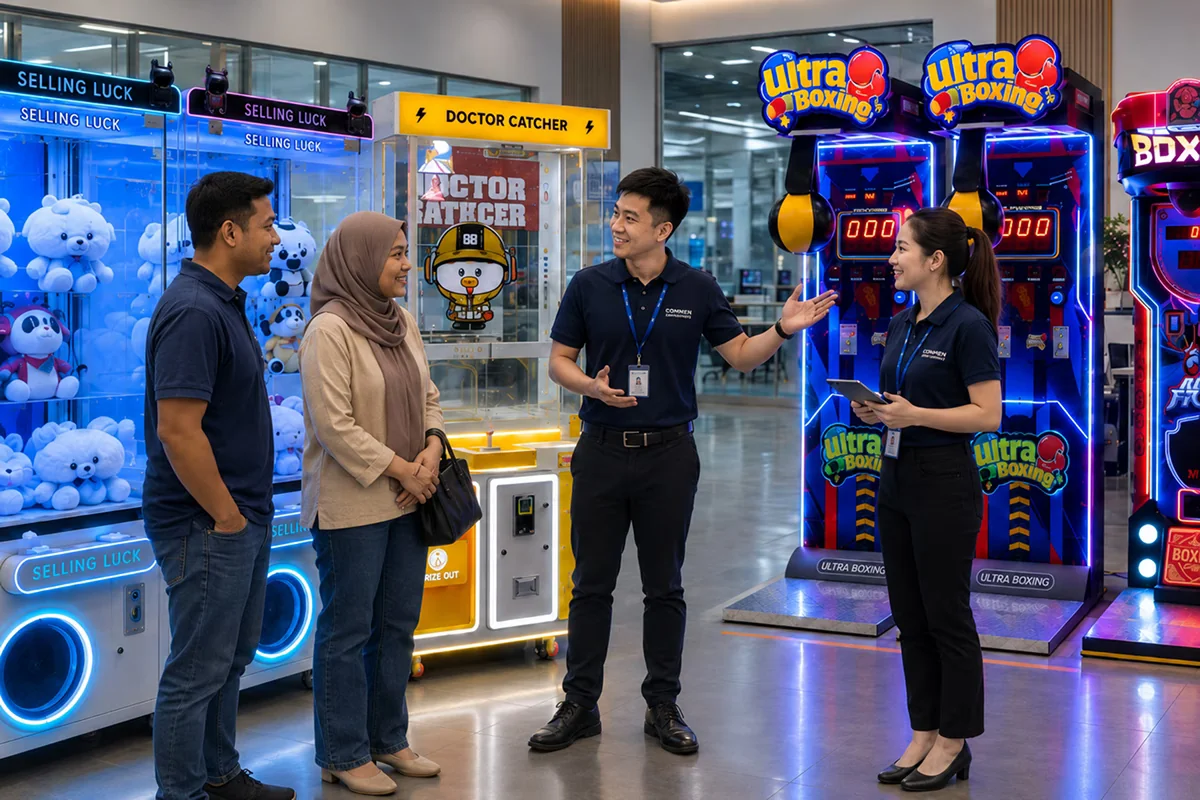 Malaysia buyers visiting arcade showroom