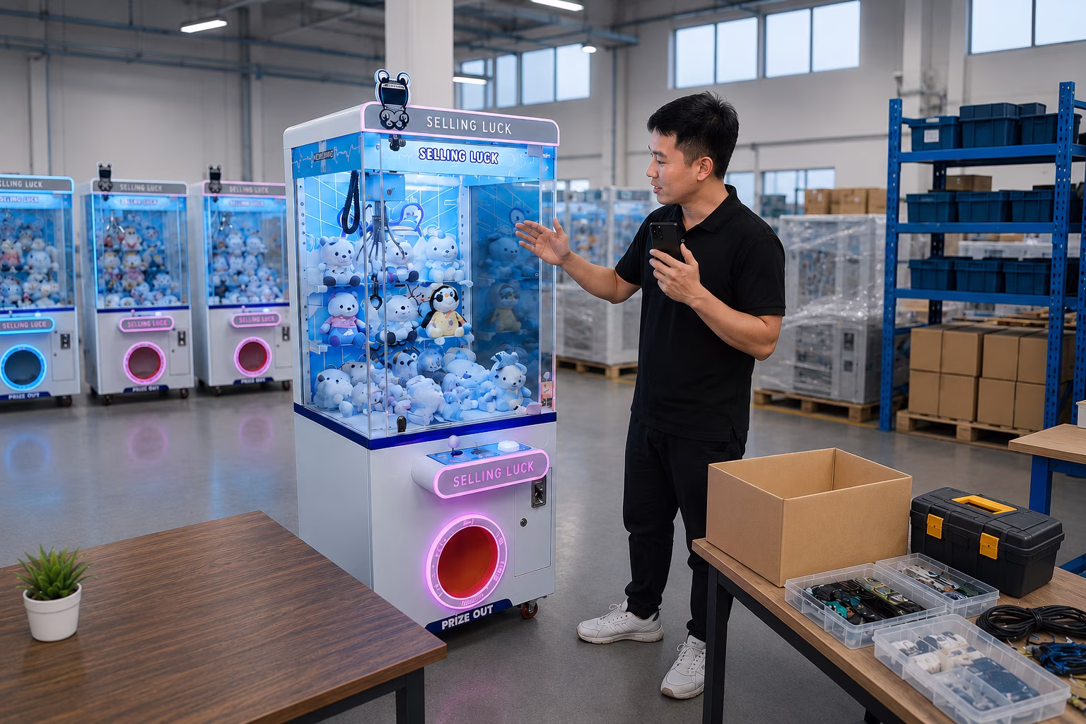 Claw machine factory inspection