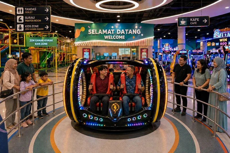 Family entertainment center ride zone